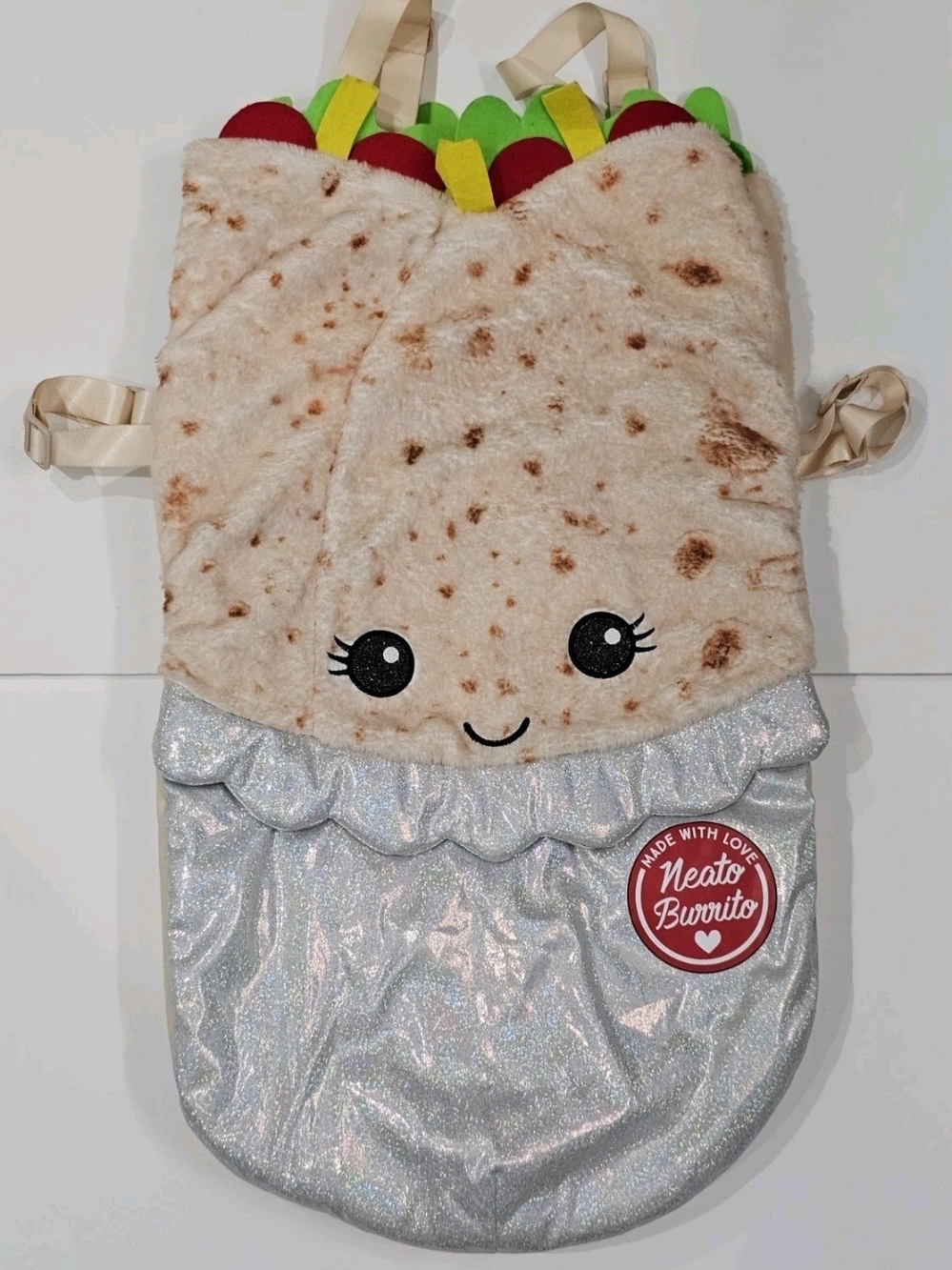 Justice Neato Burrito Plush/shimmer Pullover Adjustable Kids